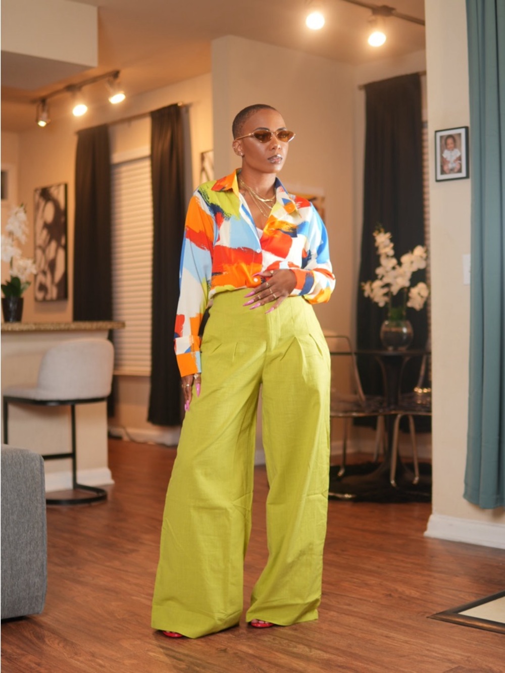 Multicolored Button Down